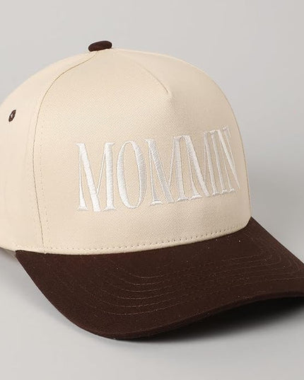 MIRMARU Two-Tone Vintage Canvas Trucker Hats for Men & Women, Adjustable Size Baseball Caps with Trendy Embroidered Design
