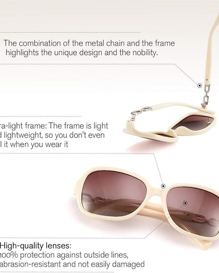 FEISEDY Vintage Square Polarized Sunglasses for Women UV400 Travel Driving Fashion Arcuate Sunglasses B2526