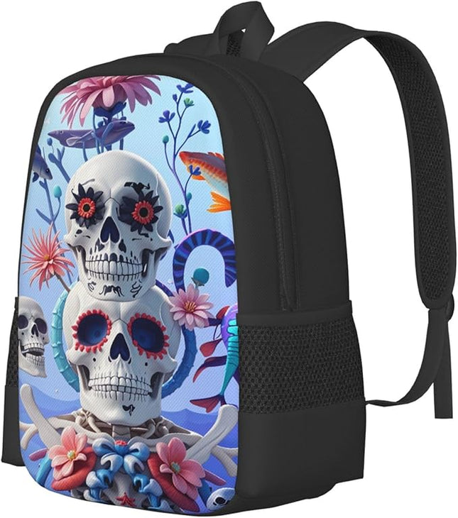 Skeleton Ocean Laptop Backpack Fits 15 Inch Laptop Hiking Backpack Backpacks For Computer