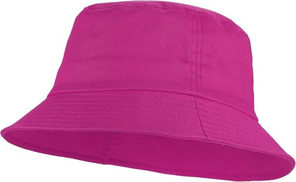 Umeepar Unisex Cotton Packable Bucket Hat Sun Hat Plain Colors for Men Women