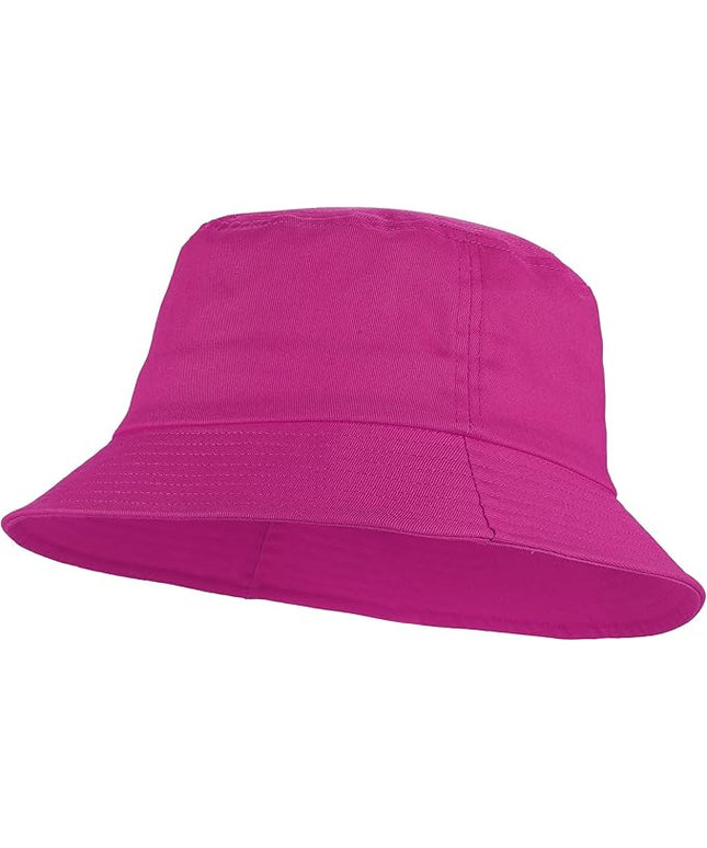 Umeepar Unisex Cotton Packable Bucket Hat Sun Hat Plain Colors for Men Women