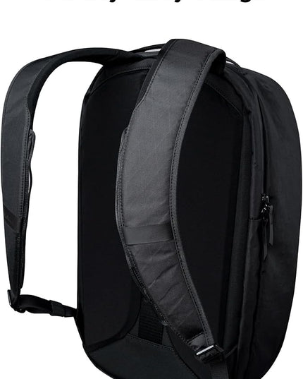 ALPAKA Metro Backpack Pro for Men - Fits 15.6" Laptop Business Travel Backpack with YKK Zippers, MOD Key Leash & Luggage Pass-through, Padded and Weatherproof X-pac Material Work Bag (Black)