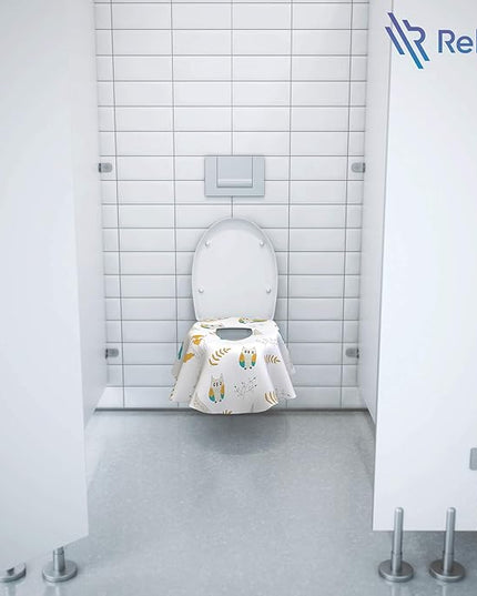 Toilet Seat Covers Disposable - 20 Pack - Waterproof, Ideal for Kids and Adults – Extra Large, Individually Wrapped for Travel, Toddlers Potty Training Public Restrooms (Owls, 20)