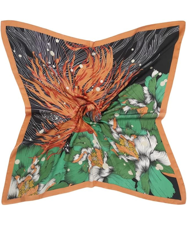 Julunar Silk Like Head Scarf for Women - Satin Large Hair Scarves - 35" Square Silk Hair Wrap for Sleeping with Gift Packed