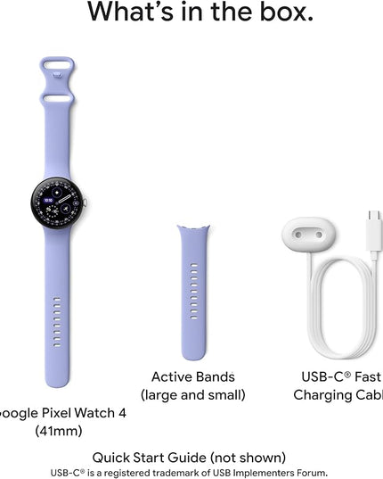 Google Pixel Watch 4 (45mm) - Android Smartwatch with Heart Rate and Sleep Tracking - 40-Hour Battery - Fitness Tracking - Google AI - Matte Black Aluminum Case - Obsidian Active Band - Wi-Fi