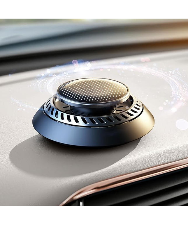 Ceeniu 2025 New UFO Car Air Freshener, Solar Powered Auto Rotary, Aluminum Alloy, Supports DIY perfumes, Natural French Fragrance, Cologne & Mint Ice Scent, Two Oils, F21 Aroma Diffuser, Car Fragrance