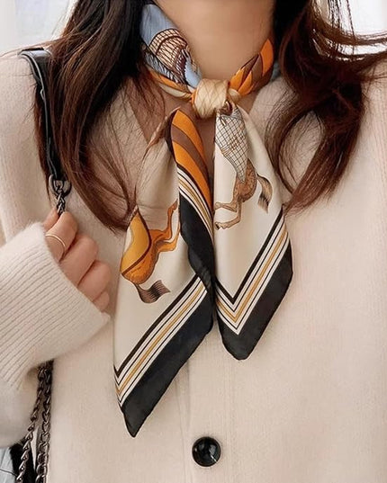 Head Bandanas Scarf for Women Silk Satin Hair Scarf Lightweight Vintage Fashion Square Neck Scarves Gift