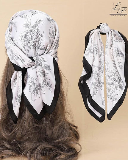 Satin Bandanas Head Scarf For Women Hair Scarves Accessories Lightweight Fashion Wrap Neck Silk Sleeping Headscarf
