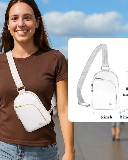 INICAT RFID Blocking Sling Bag Anti Theft Crossbody Bags Women Valentine's Day Gifts Travel Purses Vegan Leather