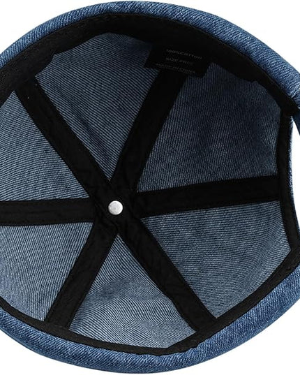 Croogo Denim Docker Hat Fashion Brimless Beanie Hat Retro Worker Skull Cap Rolled Cuff Sailor Cap Hip Hop Dancing Watch Cap