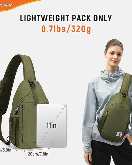SKYSPER Sling Bag RFID Cross Body Bag Recycled Crossbody Backpack Travel Daypack