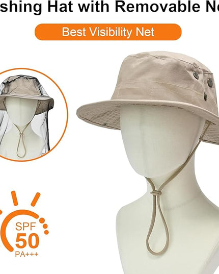 Sun Hats for Men Women Bucket Hat UPF 50+ Boonie Hat Foldable UV Protection Hiking Beach Fishing Summer Safari