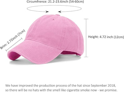HH HOFNEN Men Women Washed Distressed Twill Cotton Baseball Cap Vintage Adjustable Dad Hat