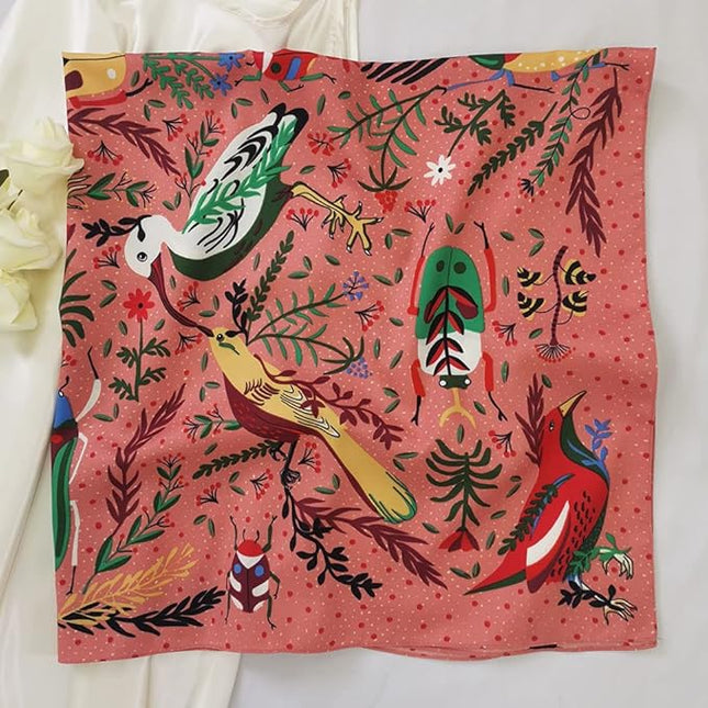 Julunar Silk Like Head Scarf for Women - Satin Large Hair Scarves - 35" Square Silk Hair Wrap for Sleeping with Gift Packed