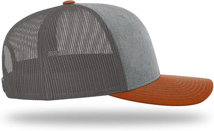 Richardson 112 Trucker Hat - Premium Adjustable Snapback Hat - Structured Six Panel Richardson Blank Caps