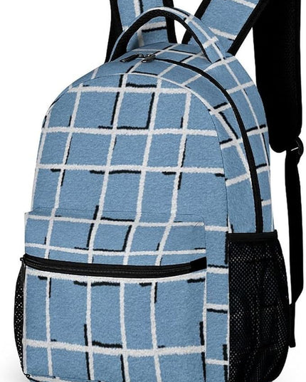 Fashion Morandi Blue Paper Backpack Lightweight Large Capacity Laptop Daybag for Travel Work