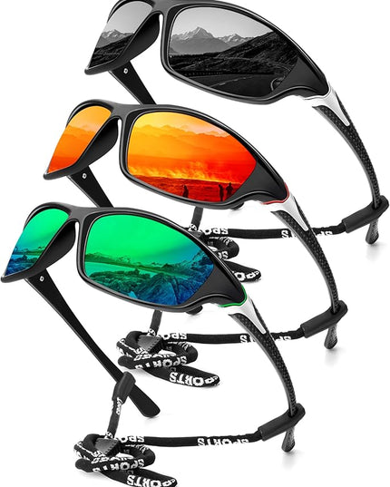 KALIYADI 4 Pack Polarized Sunglasses-Men Sports Sun-glasses: Mens Sunglasses UV Protection for Fishing Driving Cycling