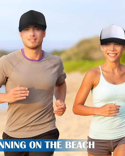 Giegxin 24 Pcs Mesh Trucker Hats Bulk Baseball Cap Beach Hat for Men and Women Wholesale Structured Front Panel Back Ball Cap