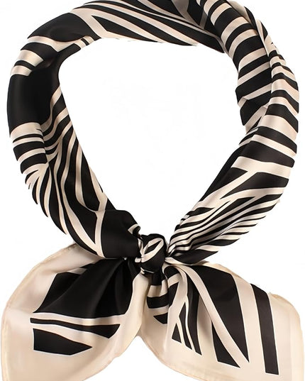 MINIDORA Satin Scarves for Women 27.5 × 27.5 inches Medium Square Elegant Silk Feeling Head Scarf