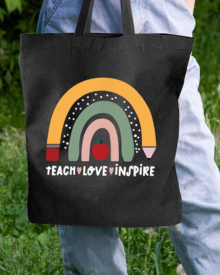 AUSVKAI Canvas Tote Bag for Women, Aesthetic Cute Grocery Grocery Reusable Cotton Gift Bag for Shooping Beach Trendy Gifts