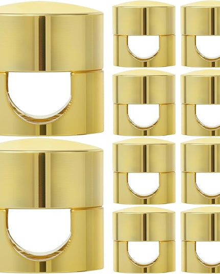 10 Sets Charger Holders for Cords, Gold Color Adjustable Cable Anchor Holders, Adhesive Metal Cord Clips, Cable Management Wire Organizers for Desk, Office, Nightstand