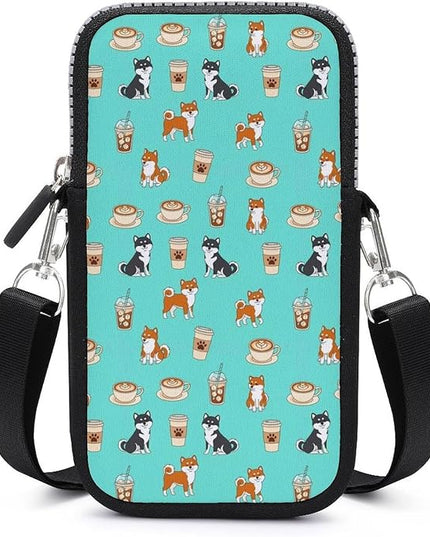 Unisex Small Crossbody Bags, Women Men Portable Adjustable Crossbody Phone Wallet Pouch