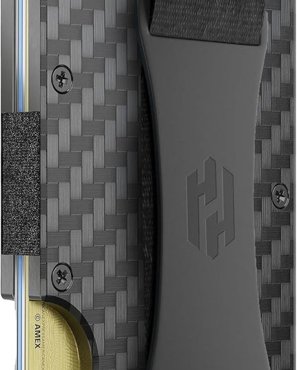 Hayvenhurst Wallet For Men - Reinvented Design Men's Wallet - Slim, Minimalistic & Seamless, Blocks RFID Scanners with a Cash Strap (Carbon Fiber) | Reinvented Design, Slim, Minimalistic, Seamless, Blocks RFID Scanners, Cash Strap