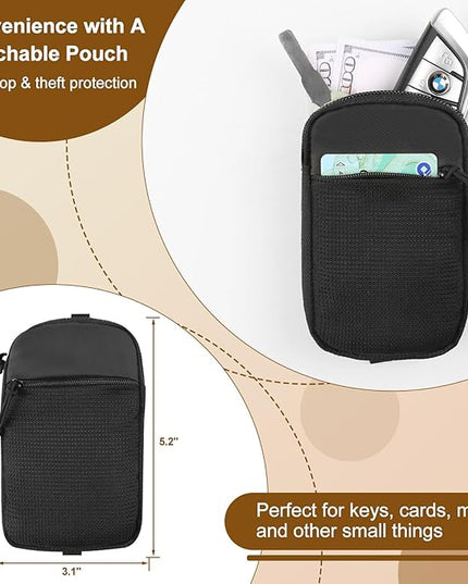 Phone Strap Crossbody Wrist strap - Upgraded Hands-Free Phone Lanyard with Detachable Wallet, Anti-Drop Clip and Go Strap with 360° Rotatable Metal Phone Tabs, Compatible with All Phones (Black)