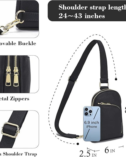 INICAT RFID Blocking Sling Bag Anti Theft Crossbody Bags Women Valentine's Day Gifts Travel Purses Vegan Leather