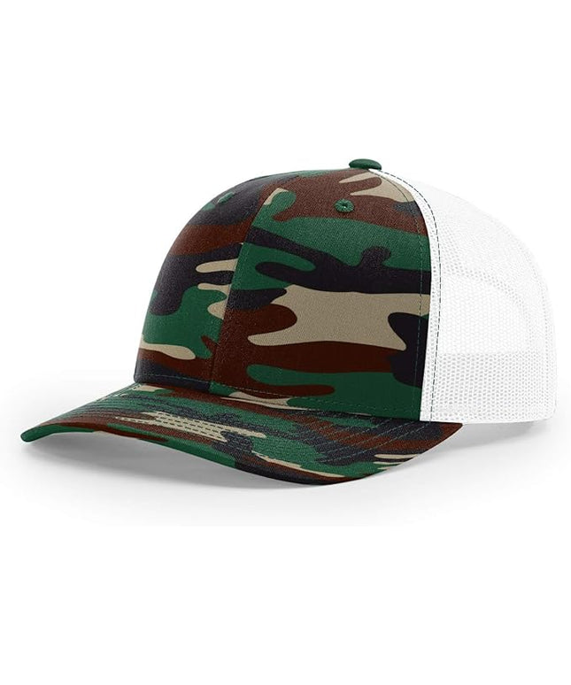 Richardson 112 Trucker Hat - Premium Adjustable Snapback Hat - Structured Six Panel Richardson Blank Caps
