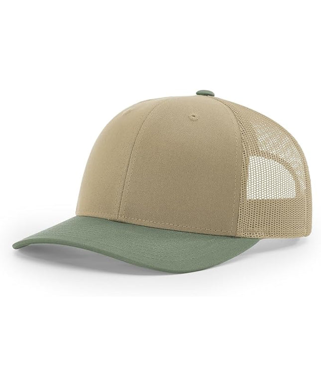 Richardson 112 Trucker Hat - Premium Adjustable Snapback Hat - Structured Six Panel Richardson Blank Caps
