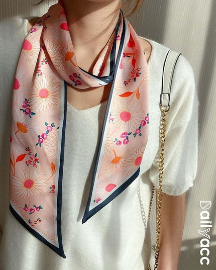 Dailyacc Hair Scarf for Women Fashion Silky Satin Headscarf Wrap Breathable Lightweight Neck Scarves For Handbag
