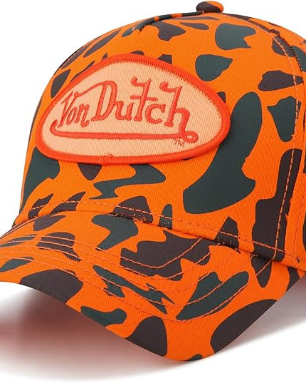 Von Dutch Men & Womens Baseball Caps - Breathable Adjustable Snapback Soft Cotton Canvas Curved Brim Vintage Hat
