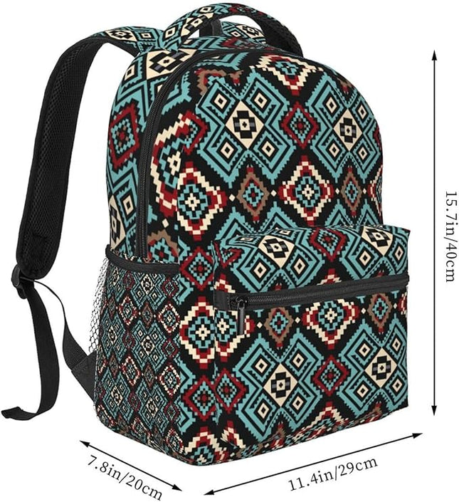 Native American Backpack for Men Women,Casual Travel Hiking Camping Backpacks Lightweight Bookbag