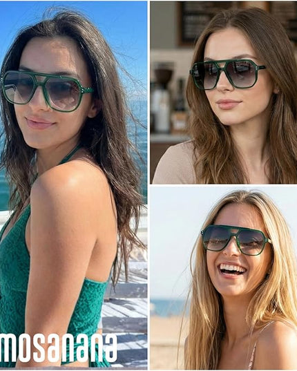 mosanana Oversized Aviator Sunglasses for Women and Men with Polarized Lens MS52243