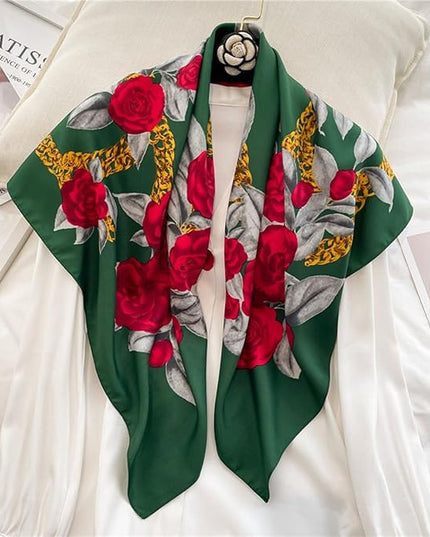 Headscarf Large Square Scarf 35" Fashion Scarves Silk Feeling Hair Wrapping Scarfs Hairscarf BA16