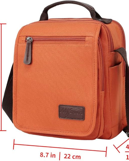 mygreen Small Canvas Crossbody Shoulder Bag Messenger Bag Work Bag