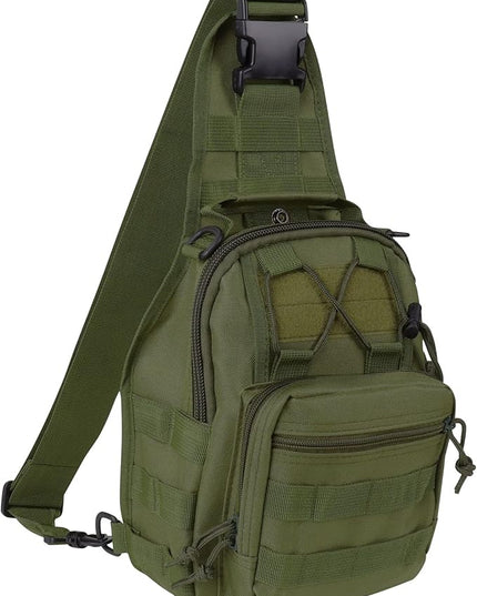 Qcute Tactical Backpack, Waterproof Military Cross-body Molle Sling Shoulder Backpack Chest Bag for Outdoor Every Day Carry
