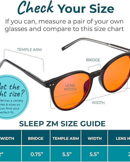 100% Blue Light Blocking Glasses - Women + Men - Better Sleep - Anti Eye Strain Protection - Computer Screens Gaming