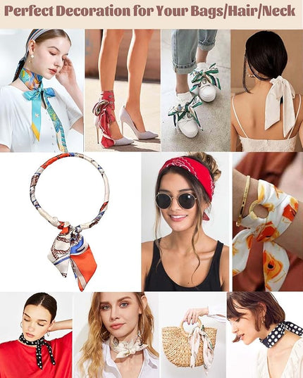 kcctoo 2/6/10Pack Scarf Bags for Women Handbag Scarfs Band Hair Neck Scarves Fashion Gifts