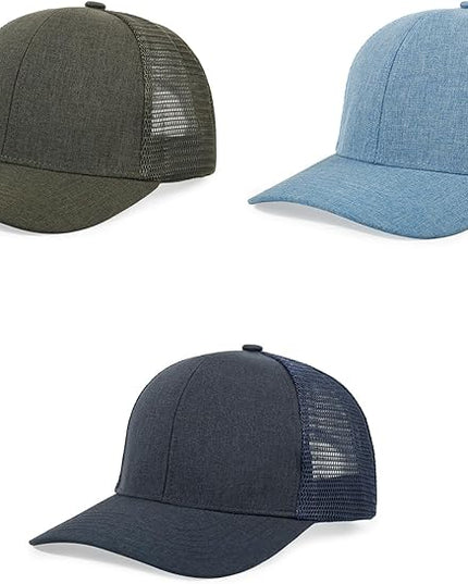 kozinu Unisex Trucker Hats Blank Mesh Snapback Hats Sport Plain Baseball Caps Adjustable Fitted Hat