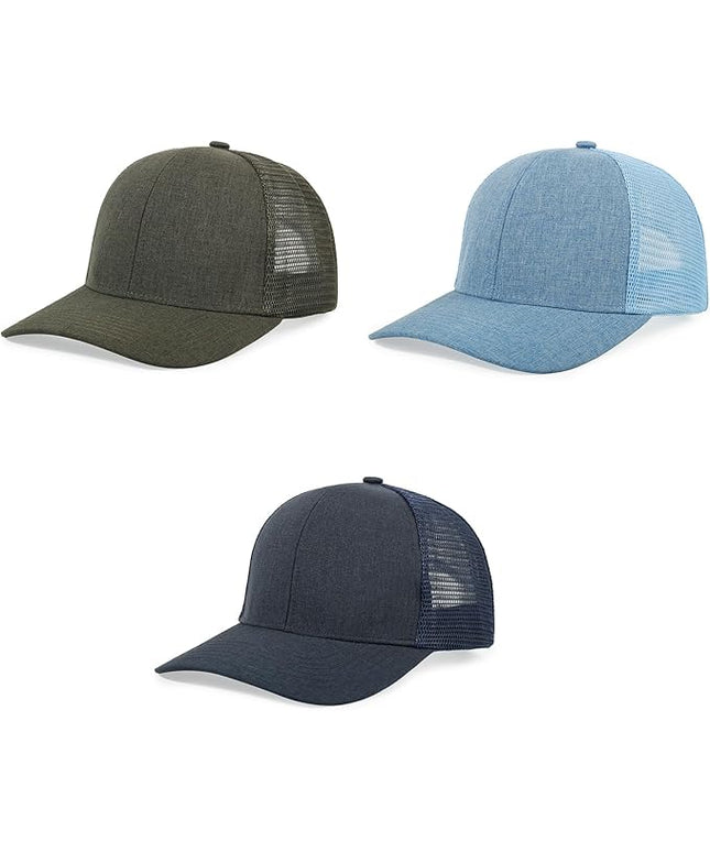 kozinu Unisex Trucker Hats Blank Mesh Snapback Hats Sport Plain Baseball Caps Adjustable Fitted Hat