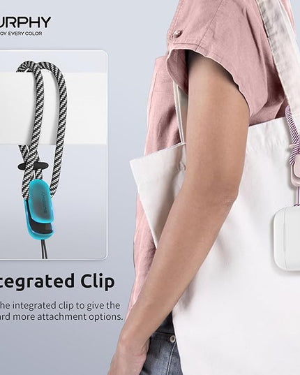 SURPHY 2 Pack Phone Lanyard for Cellphone Case, Phone Wrist Strap for Case, Cellphone Strap with 2-Color Braided, Charm Wrist Lanyard for Women and Men, Cellphone Wrist Lanyard for Women, Pink & Black