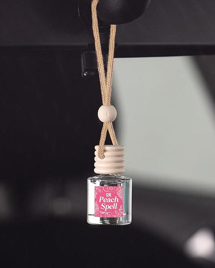 CANDECraftCo Car Air Hanging Fragrance Oil, Car Auto Freshener for Essential Oils, Scents Fragrance Aromatherapy Automobile Diffuser, Long Lasting (Peach Spell)