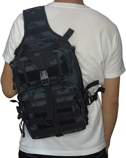 hopopower Tactical Sling Bag, Sport Bag Military Rover Shoulder Backpack EDC Assault Range Bag, Chest Pack Handbag Waterproof