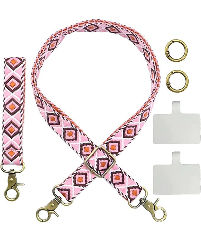 LEMEDE Adjustable Phone Lanyard - Phone Wristlet & Crossbody Phone Strap, Versatile for ID, Camera，Key straps(1" Width)