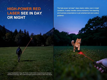 Fenix E06R Pro 1600 Lumens 4-in-1 EDC Flashlight with UV Light, Red Beam, Spotlight/Floodlight, Rechargeable, Flat Shape for Everyday Carry & Outdoor with Lumentac Organizer (Orange)