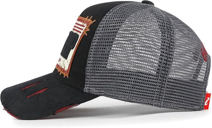 ililily Premium Road Trip Vintage Distressed Snapback Trucker Hat Baseball Cap