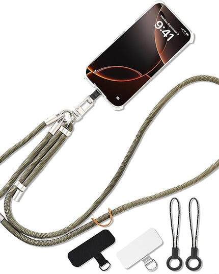 3-in-1 Adjustable Phone Lanyard Crossbody Cell Phone Neck Strap Universal Mobile Wrist Lanyard