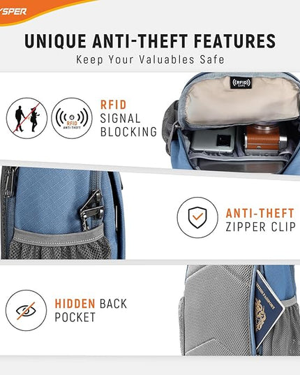 SKYSPER Sling Bag RFID Cross Body Bag Recycled Crossbody Backpack Travel Daypack
